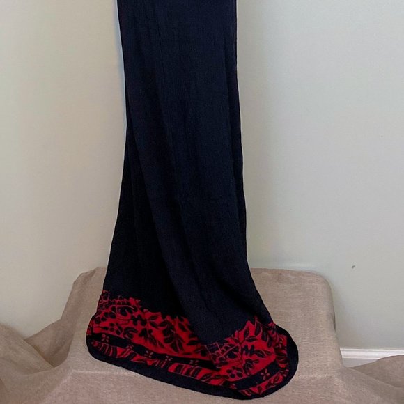 Carol Little Vintage Women's Dress Black & Red Gypsy Minimalist Design Maxi - Picture 10 of 15